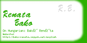 renata bako business card