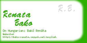 renata bako business card